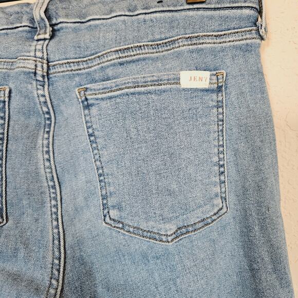 Jen7 by 7 For All Mankind Ankle Straight Jeans Raw Hem Women's 8 Casual Weeked - Picture 7 of 12